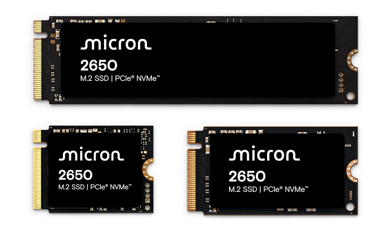 Micron 2650 NVMe SSD - 256GB, 4 Gb/s, M.2 - MTFDKBA256TGW-1BP1AABYY