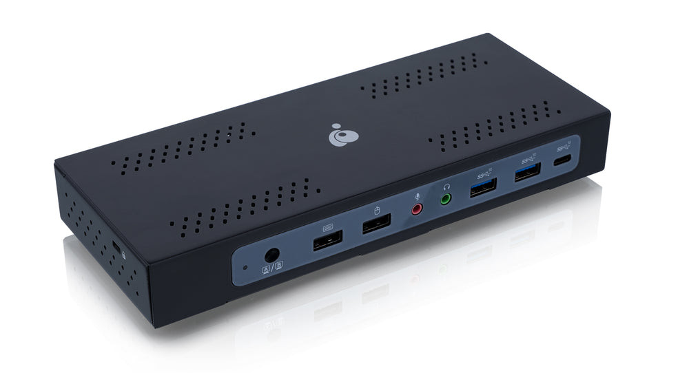 IOGEAR Dock Pro Duo USB-C Docking Station – KVM, Triple View, 100W PD, 4K Support, HDMI, DisplayPort Alt Mode, USB-A Gen 2, USB-C Gen 2, DisplayLink – TAA Compliant – GUD3CDHTAA
