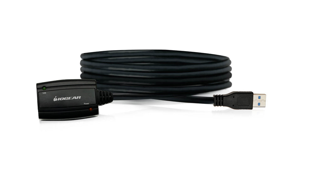 IOGEAR USB 3.0 BoostLinq Extension Cable – 16.4 ft (5 m) – Active Electronics for Signal Amplification and SuperSpeed Data Transfer – GUE305