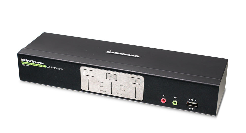 IOGEAR 2-Port DualView Dual-Link DVI KVMP Switch with Audio and USB 2.0 Peripheral Sharing (TAA Compliant) – GCS1642
