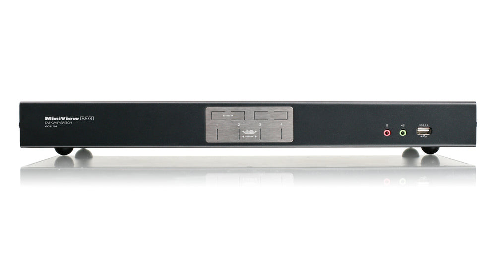 IOGEAR 4-Port Dual-Link DVI KVMP Switch with 7.1 Audio and Cables – TAA Compliant – GCS1784