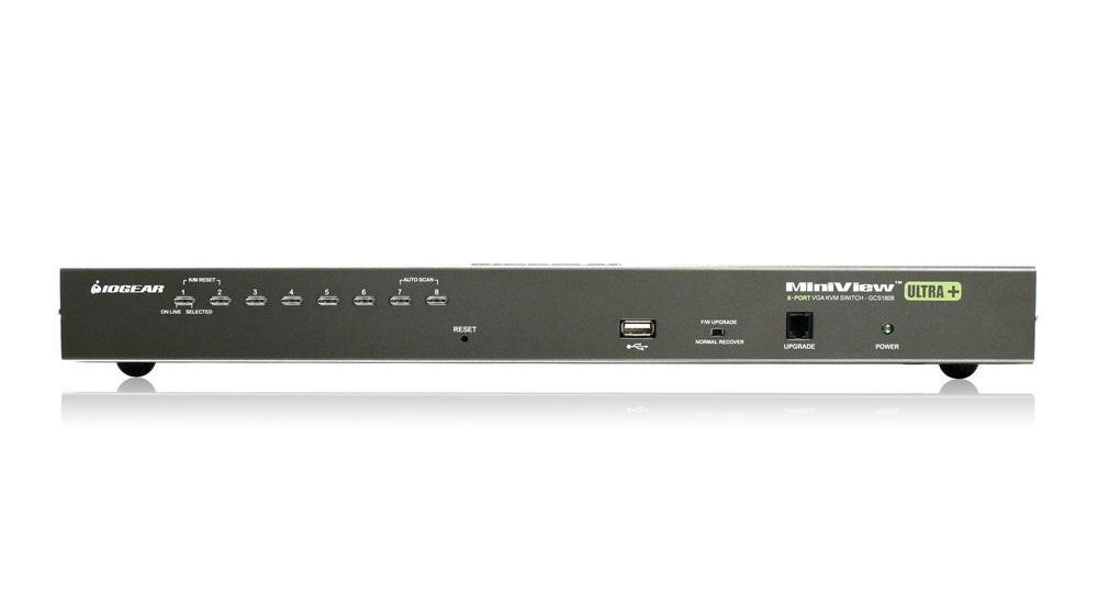 IOGEAR 8-Port USB PS/2 Combo VGA KVM Switch with PS/2 Cables – TAA Compliant – GCS1808KITPTAA