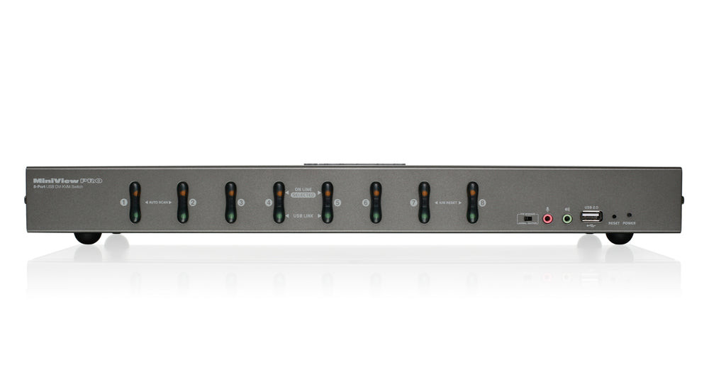 IOGEAR 8-Port DVI KVMP switch with VGA support - TAA Compliant - GCS1108