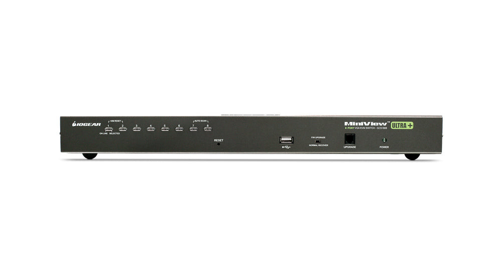 IOGEAR 8-Port USB PS/2 Combo VGA KVM Switch with USB KVM Cables - TAA Compliant - GCS1808KITU