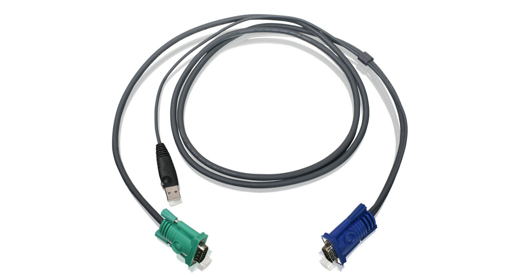 IOGEAR 6 ft USB KVM Cable – Bonded USB VGA – TAA Compliant – G2L5202UTAA