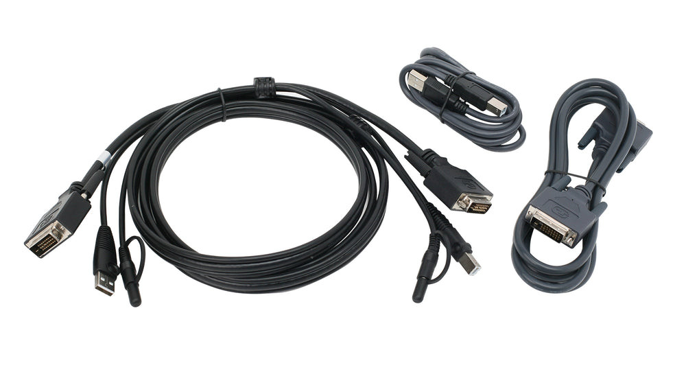 IOGEAR 6 ft. Dual View DVI, USB KVM Cable Kit with Audio (TAA)- G2L7202UTAA3