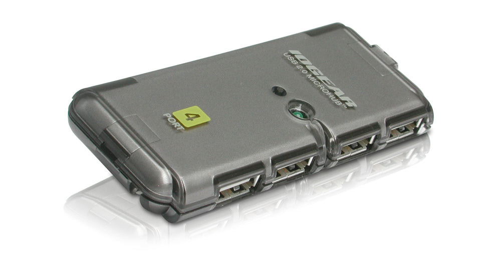 IOGEAR USB 2.0 MicroHub – 4-Port High-Speed USB – 480 Mbps – GUH274