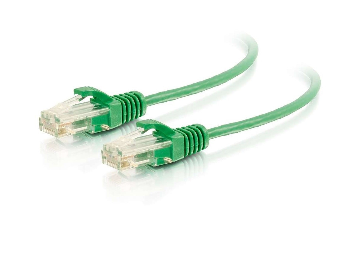 C2G Network Cable - Unshielded Twisted Pair (UTP) - Male Left Gender - Male Right Gender - RJ-45 Right Connector - RJ-45 Left Connector - 6Inch Length - Green - C2G02220