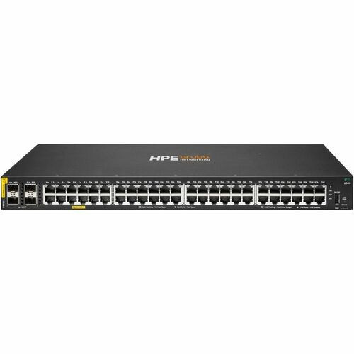 HPE 6000 48G CL4 4SFP 740W Switch - 48 Ports - Manageable - Gigabit Ethernet - 10/100/1000Base-T, 100/1000Base-X - 3 Layer Supported - Modular - 4 SFP Slots - 49.70 W Power Consumption - 740 W PoE Budget - R9Y03A