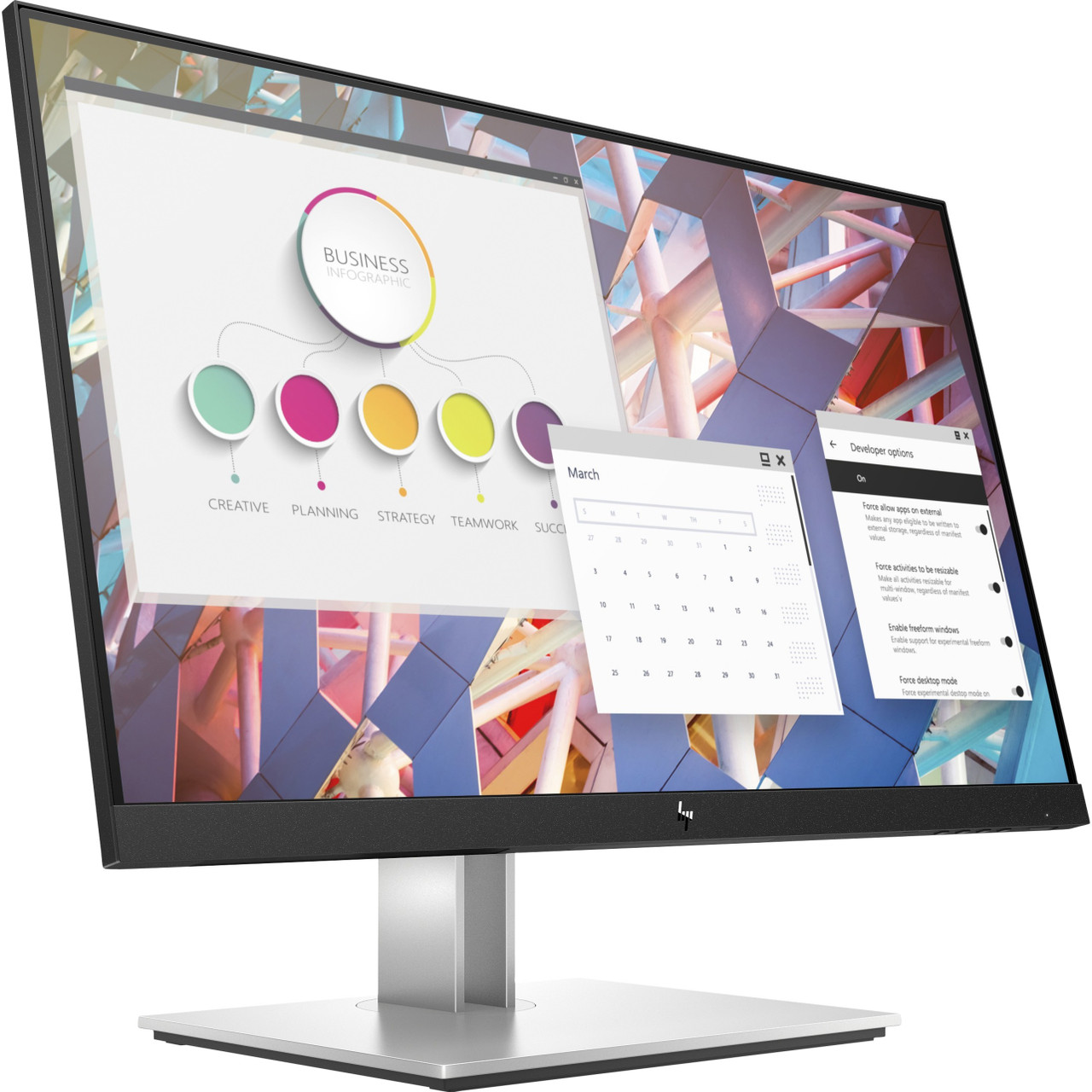 HP E24 G4 24" Class Full HD LED Monitor - 16:9 - Black - 9VF99AA