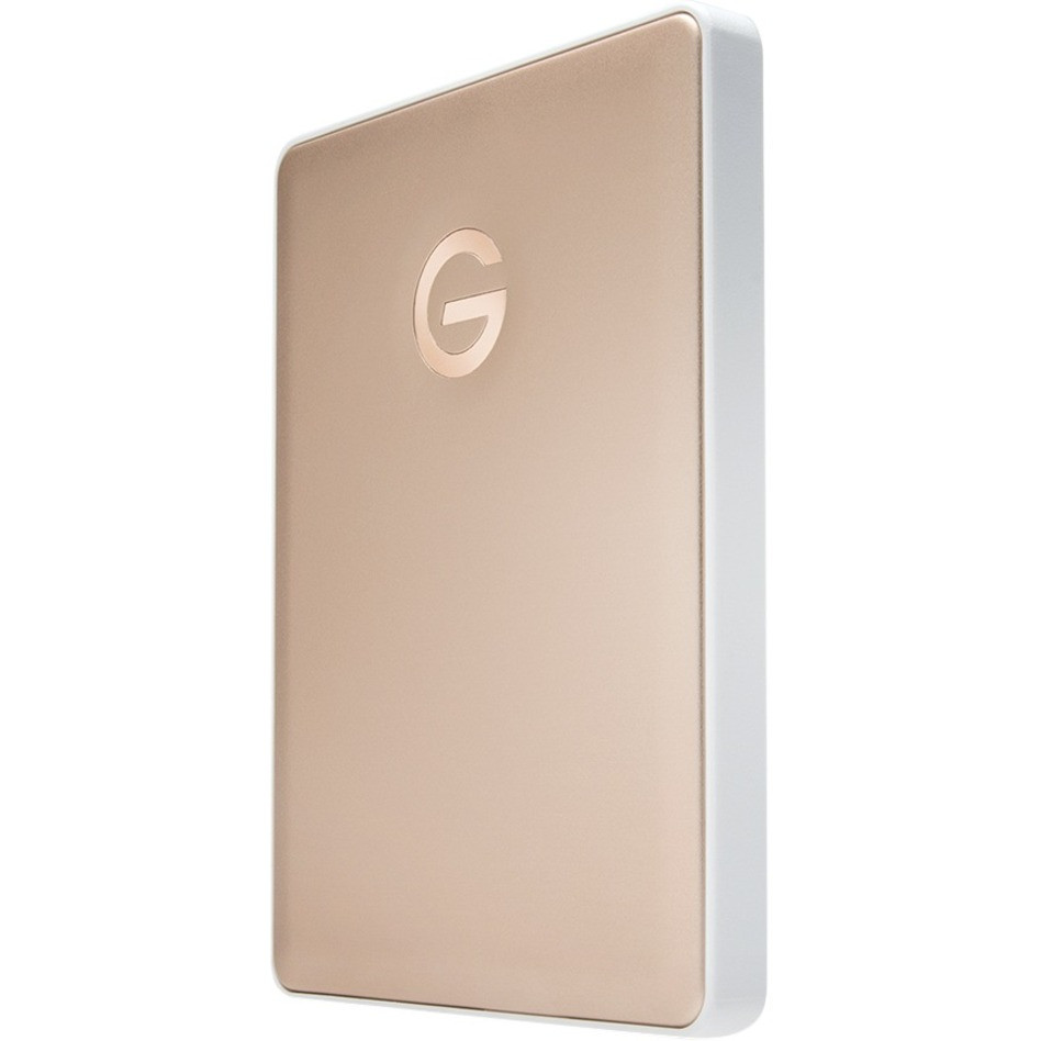G-Technology G-DRIVE mobile USB-C GDMUCWWC20001AGBV2 2 TB Portable Hard Drive - 2.5" External - Gold - 0G10340