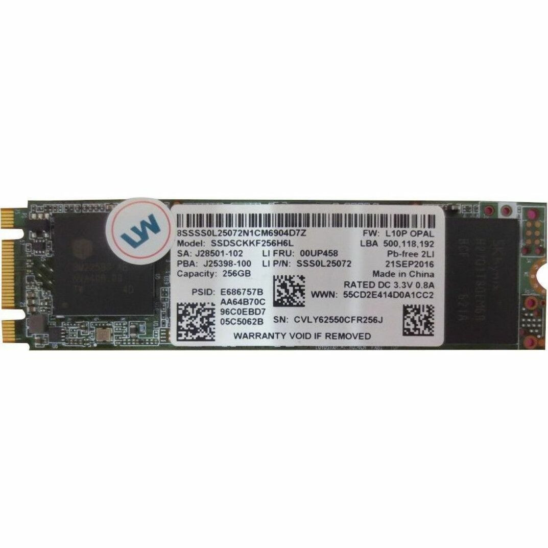 Lenovo 256 GB Solid State Drive - M.2 2280 Internal - SATA (SATA/600) - 00UP458