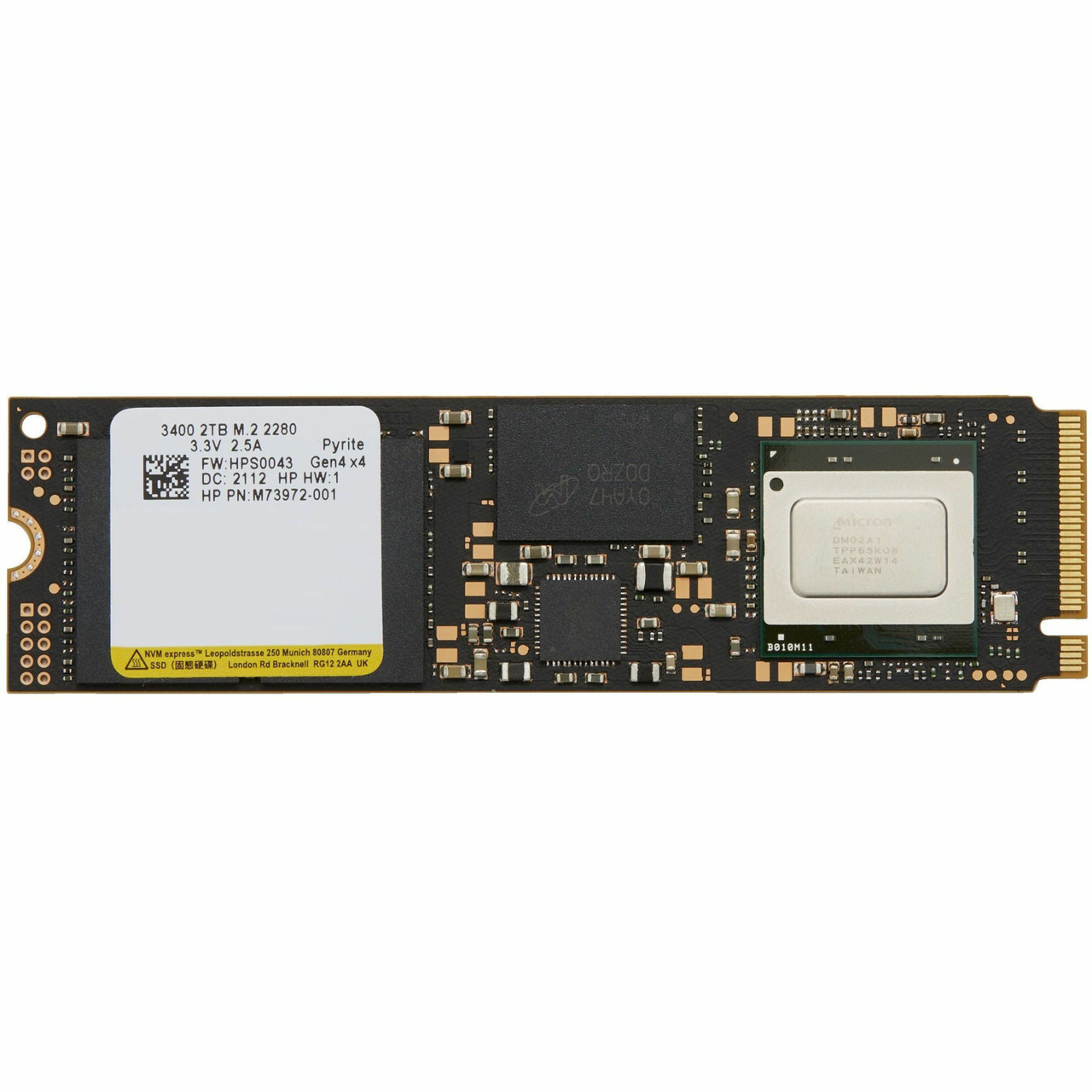 HP 2 TB Solid State Drive - M.2 2280 Internal - PCI Express NVMe (PCI Express NVMe 4.0 x4) - AL0N0AA
