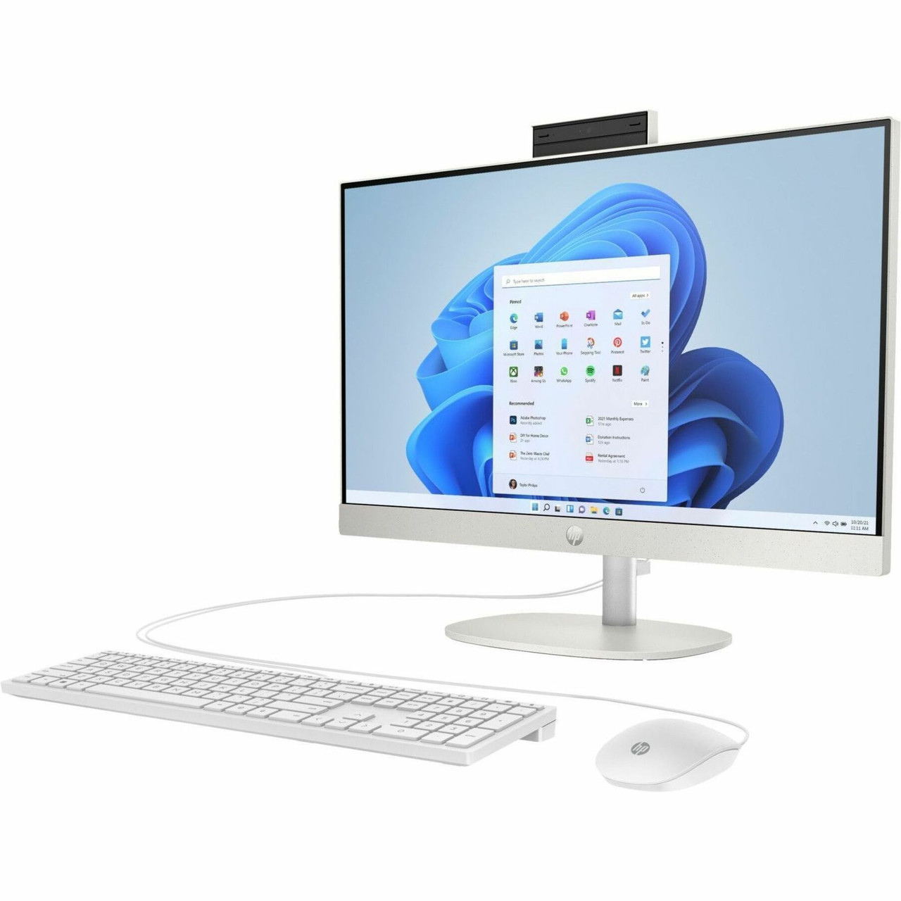 HP 24-cr0000a 24-cr0110 All-in-One Computer - AMD Athlon Silver 7120U - 8 GB - 256 GB SSD - 23.8" Full HD Touchscreen - Desktop - Shell White - 8L9C8AA#ABA