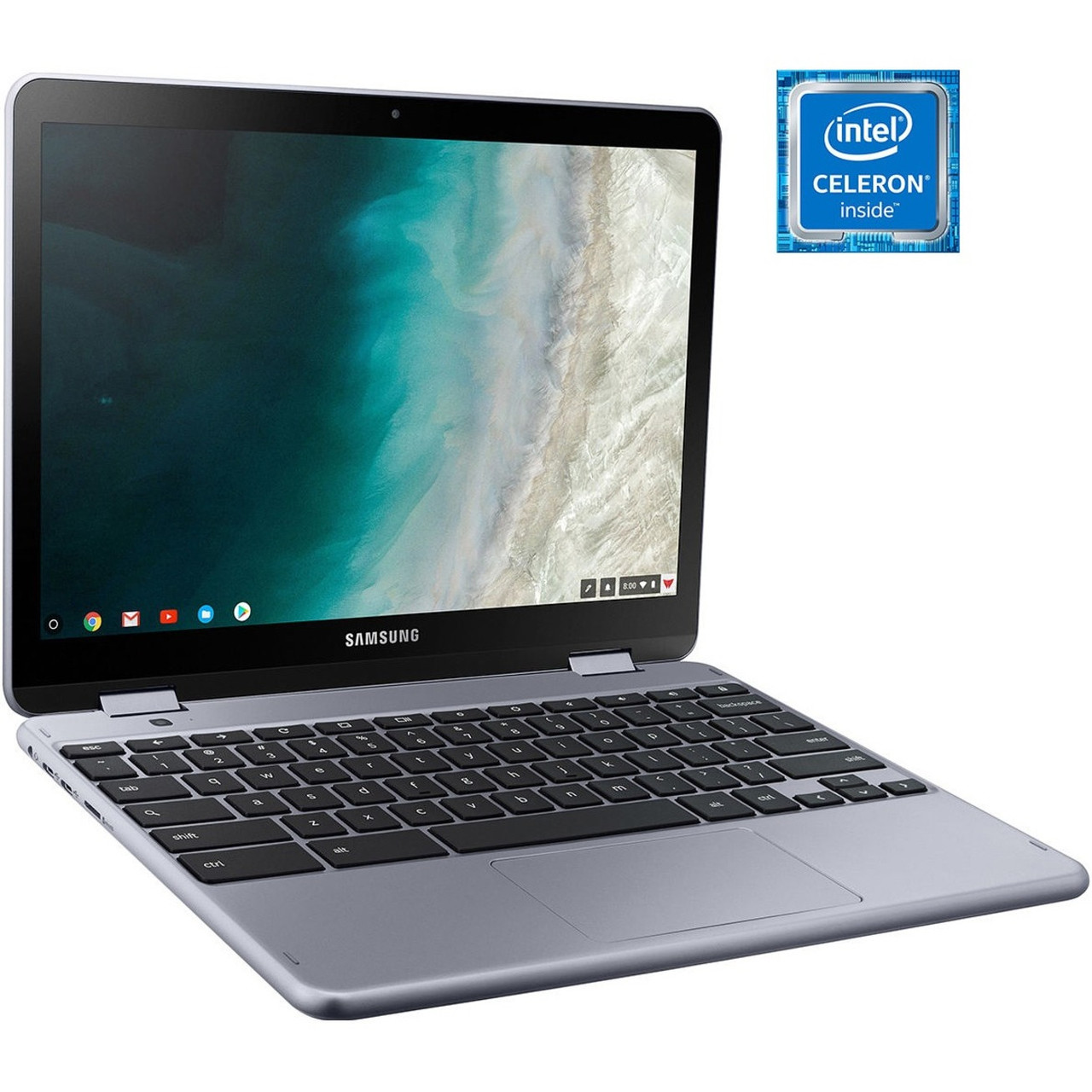 Samsung Chromebook Plus XE521QAB-K01US 12.2" Touchscreen Convertible 2 in 1 Chromebook - Intel Celeron 3965Y - 4 GB - 32 GB Flash Memory - Stealth Silver - XE521QAB-K01US