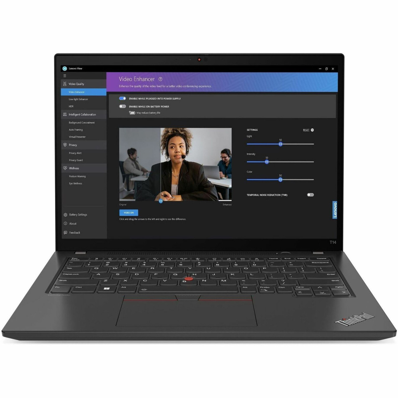 Lenovo ThinkPad T14 Gen 4 21HESCB500 14" Notebook - 2.2K - Intel Core i7 13th Gen i7-1370P - vPro Technology - 16 GB - 512 GB SSD - English (US) Keyboard - Black - 21HESCB500