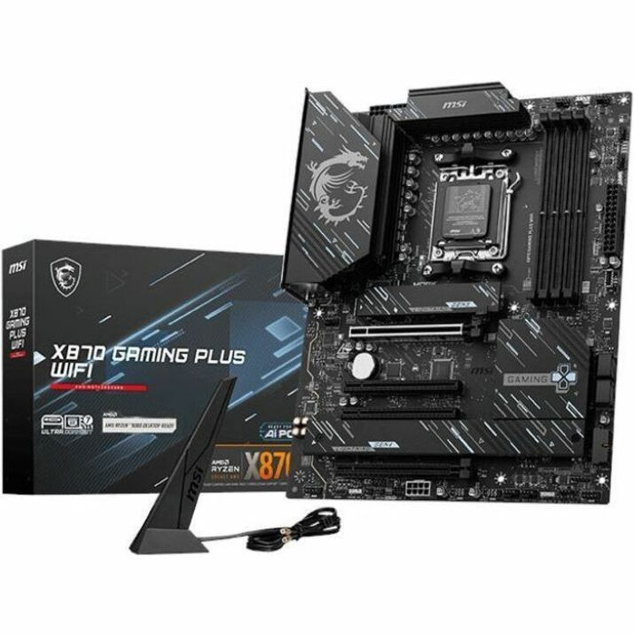 MSI X870 GAMING PLUS WIFI Gaming Desktop Motherboard - AMD X870 Chipset - Socket AM5 - ATX - X870GAMINGPLUSWIFI
