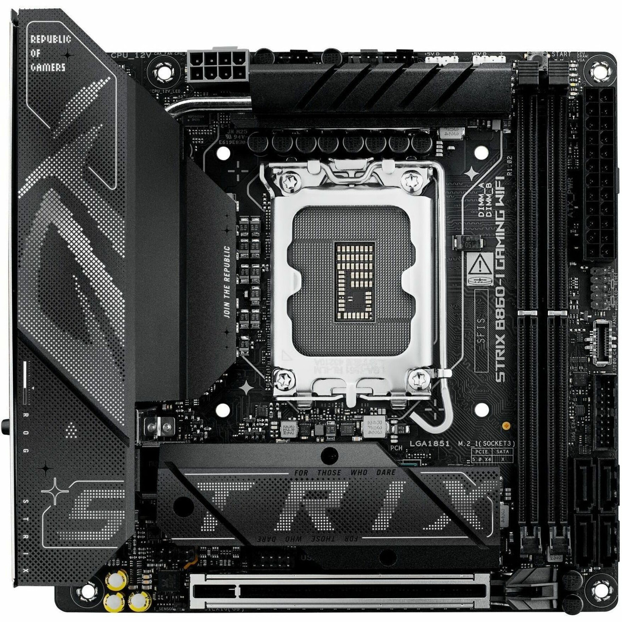 Asus ROG Strix B860-I GAMING WIFI Gaming Desktop Motherboard - Intel B860 Chipset - Socket LGA-1851 - Mini ITX - ROG STRIXB860-IGAMINGWIFI