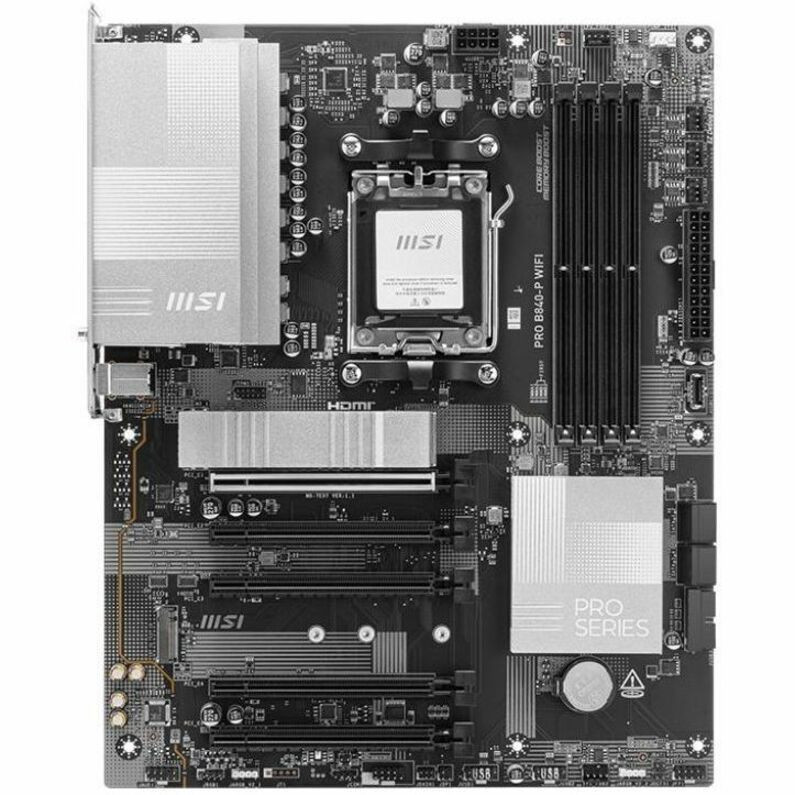 MSI Pro B840-P WIFI Gaming Desktop Motherboard - AMD B840 Chipset - Socket AM5 - ATX - PROB840PWIFI