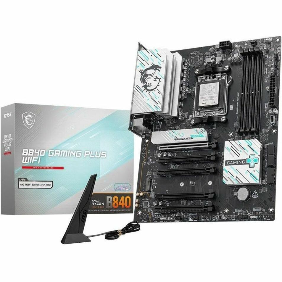 MSI B840 GAMING PLUS WIFI Gaming Desktop Motherboard - Intel B840 Chipset - Socket AM5 - ATX - B840GPW