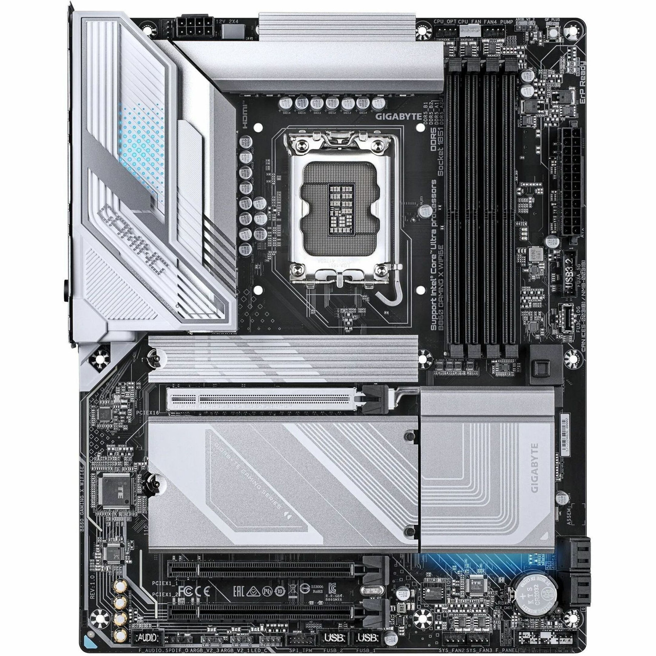 Gigabyte Ultra Durable B860 GAMING X WIFI6E Gaming Desktop Motherboard - Intel B860 Chipset - Socket LGA-1851 - ATX - B860 GAMING X WIFI6E