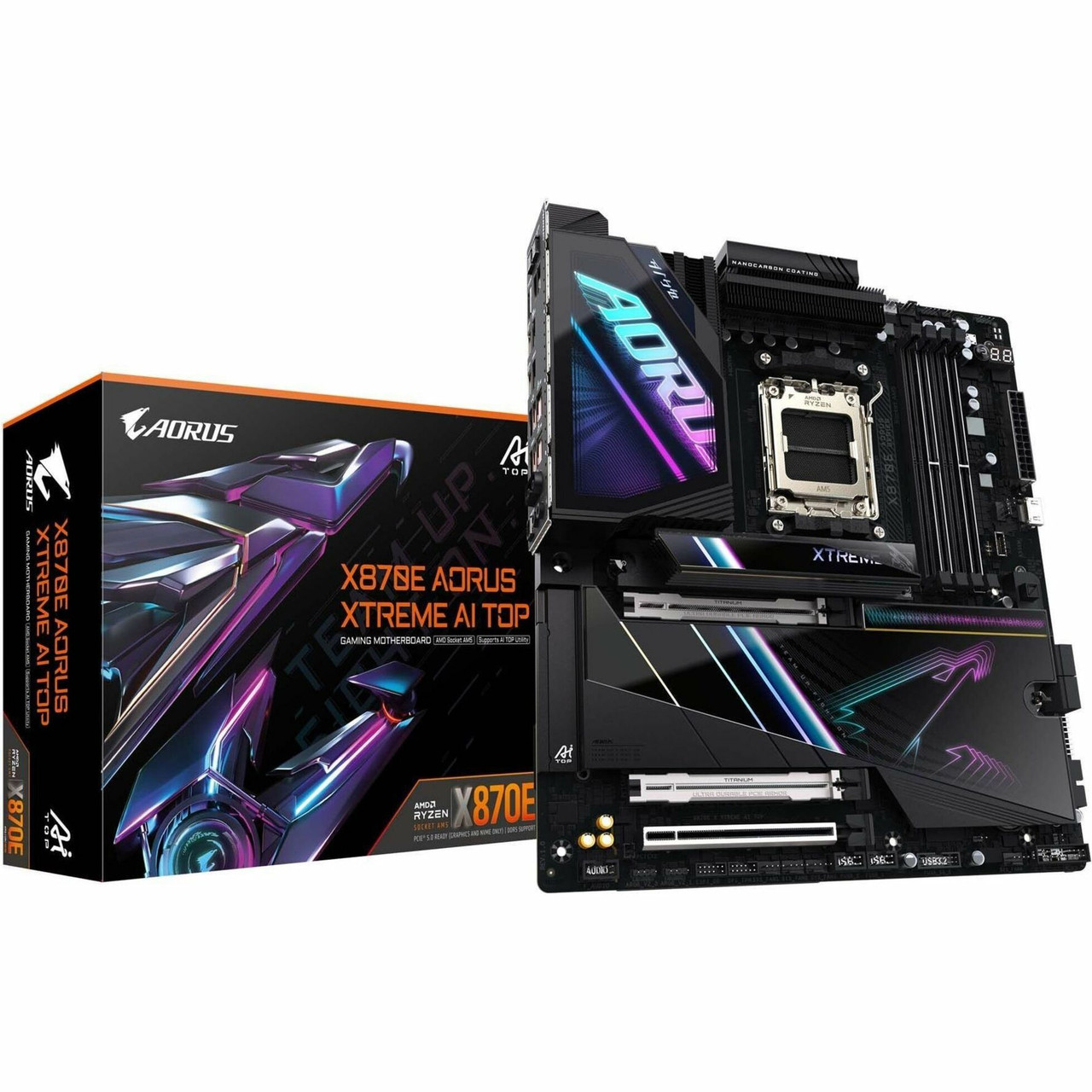 Aorus Ultra Durable X870E AORUS XTREME AI TOP Gaming Desktop Motherboard - AMD X870E Chipset - Socket AM5 - Extended ATX - X870EAXTREMEAITOP