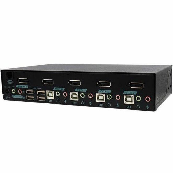 4XEM 4 Port 8K DisplayPort 1.4 KVM Switch with USB 2.0, Serial Control, Hotkey Control - 4XKVMS2114BTAA