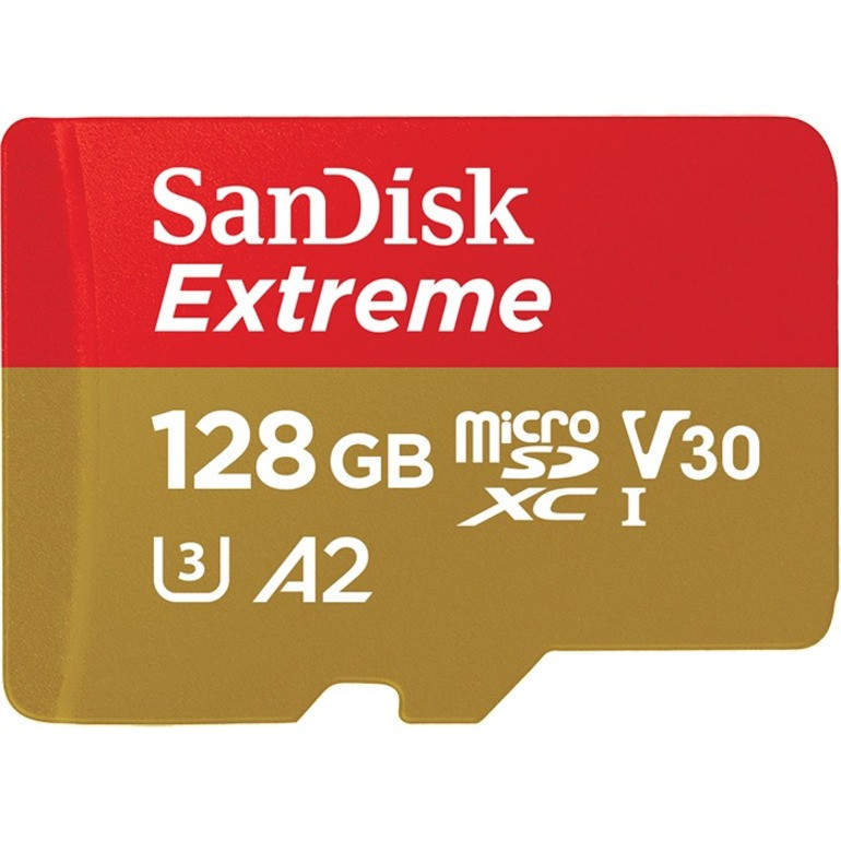 SanDisk Extreme 128 GB Class 10/UHS-I (U3) microSDXC - SDSQXA1-128G-GN6MA