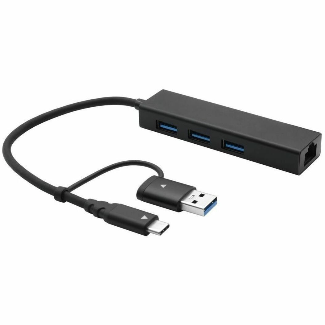 4XEM 3 port USB-C & USB-A Hub with RJ-45 Ethernet and USB-A Adapter- TAA - 4XUSBCAHUB3ATAA