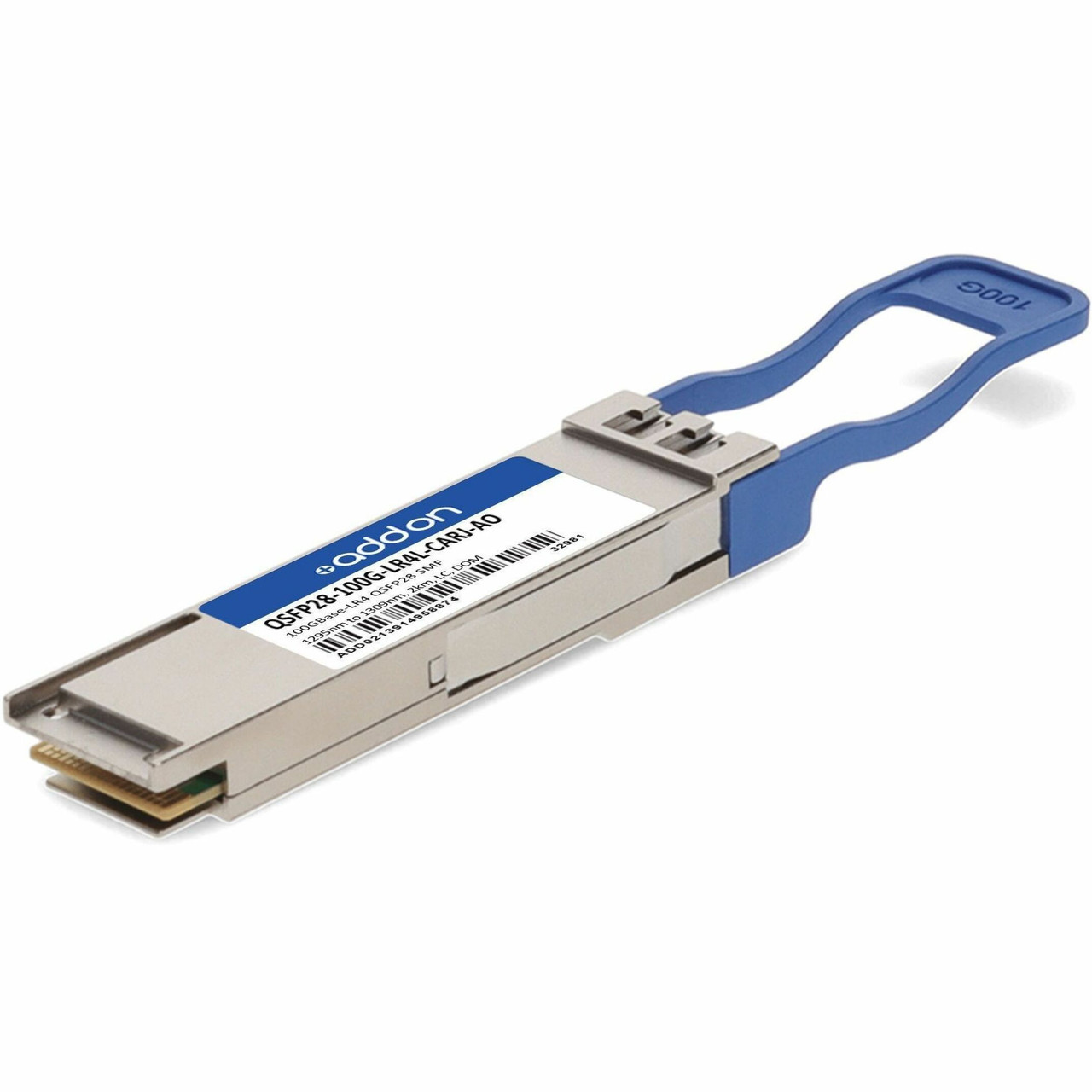 AddOn Cisco, Arista Networks, and Juniper Networks Compatible TAA Compliant 100GBase-LR4 Lite QSFP28 Transceiver (SMF, 1295nm to 1309nm, 2km, LC, DOM) - QSFP28-100G-LR4L-CARJ-AO