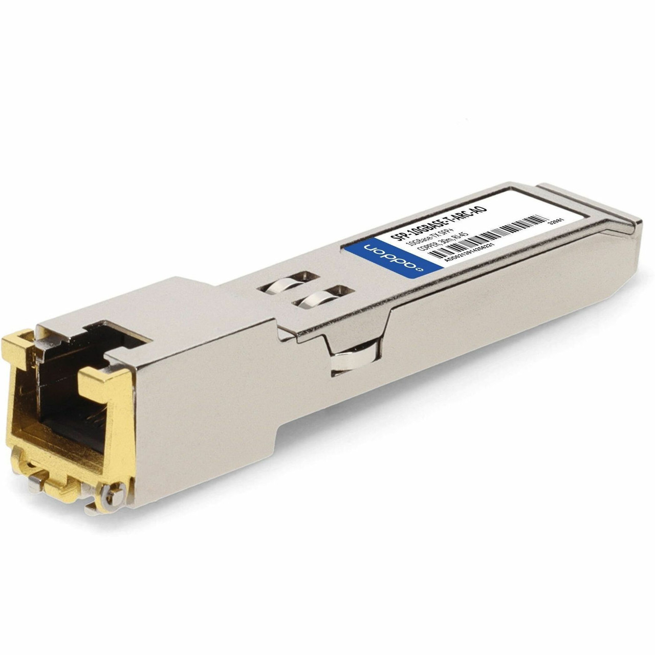 AddOn Arista Networks and Cisco Compatible TAA compliant 100/1000/10000Base-TX SFP+ Transceiver (Copper, 30m, RJ-45) - SFP-10GBASE-T-ARC-AO AddOn Arista Networks and Cisco Compatible TAA compliant 100/1000/10000Base-TX SFP+ Transceiver (Copper, 30m, RJ-45) - SFP-10GBASE-T-ARC-AO