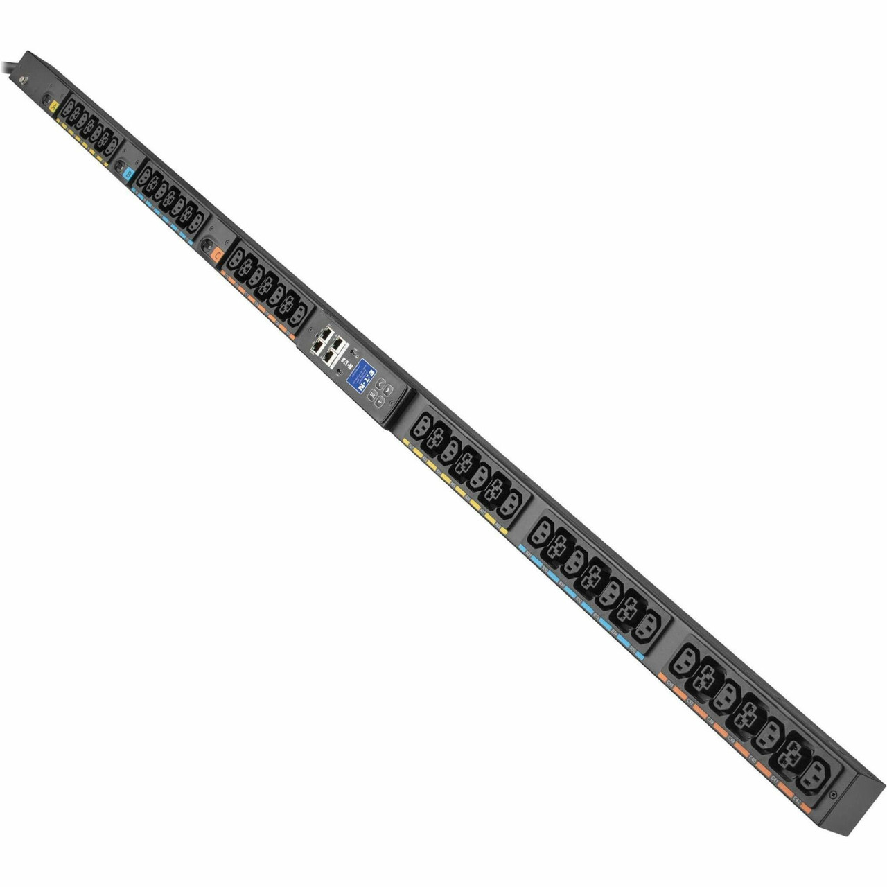Eaton 3-Phase Metered Input Rack PDU G4, 208V, 42 Outlets, 24A, 8.6kW, L15-30 Input, 10 ft. Cord, 0U Vertical - EVMI1530X