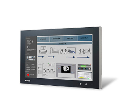 Advantech 16" Class LED Touchscreen Monitor - 16:9 - 15.6" Viewable - Projected Capacitive - Multi-touch Screen - 1920 x 1080 - Full HD - Thin Film Transistor (TFT) - 16.7 Million Colors - 450 Nit - LED Backlight - Silver - FPM-D15W-FBE