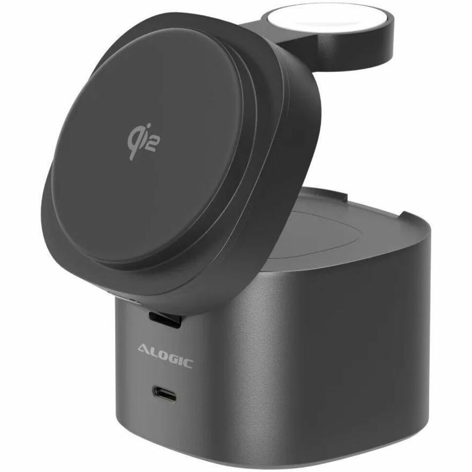 Alogic PowerPod 4-in-1 Qi2 Fast Wireless Charging Stand - AL41WCPO-BK