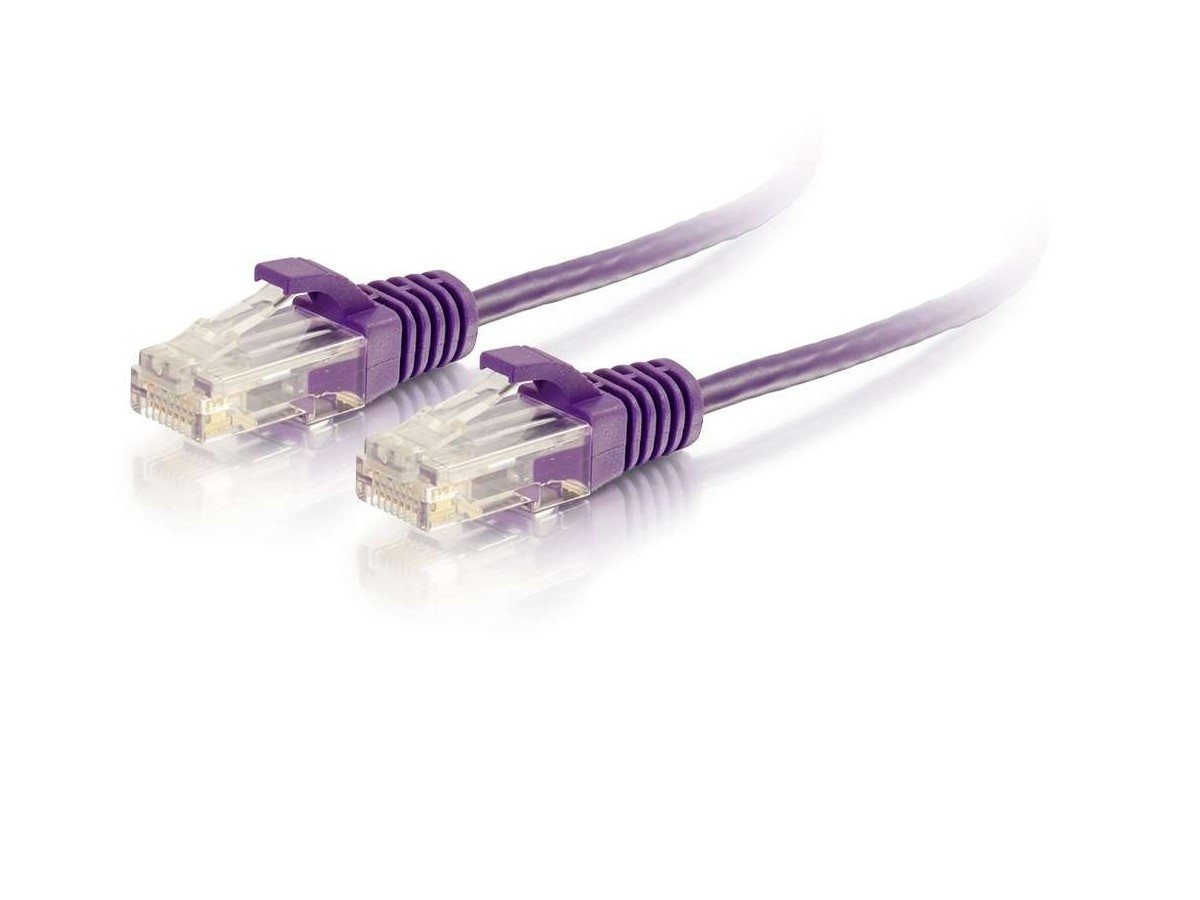 C2G Network Cable - Unshielded Twisted Pair (UTP) - Male Left Gender - Male Right Gender - RJ-45 Right Connector - RJ-45 Left Connector - Length: 15 Length - Purple - C2G02230