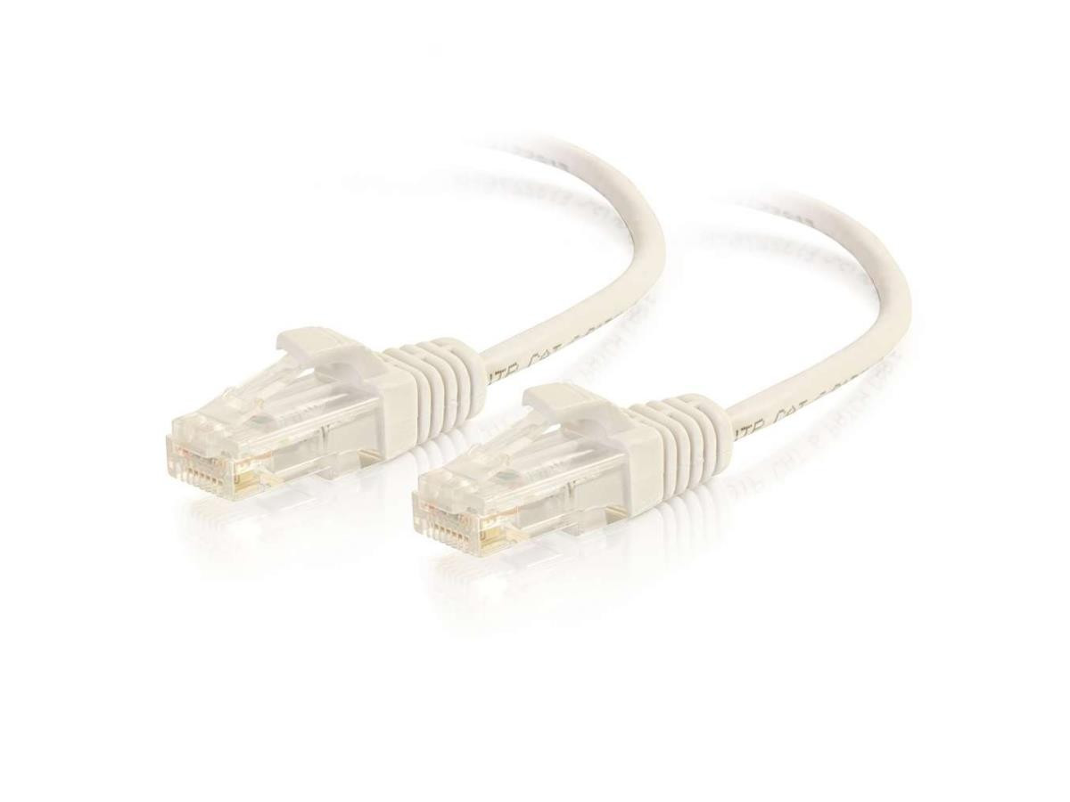 C2G 15ft (4.57m) Cat6 Snagless Unshielded (UTP) Slim Ethernet Network Patch Cable Blue 6FT/1.8M CAT6 UTP 28AWG WH - C2G02238