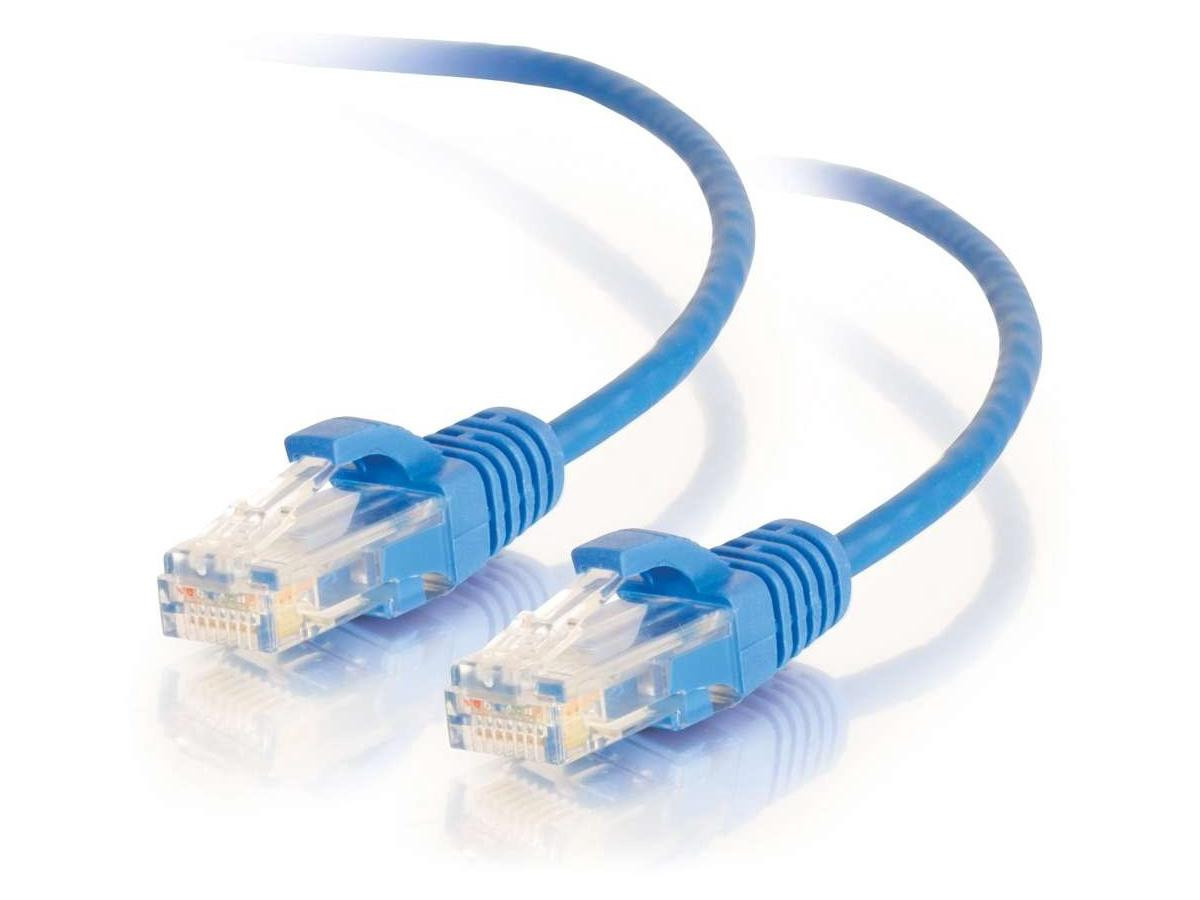 C2G Ethernet Cable - Unshielded Twisted Pair (UTP) - Male Left Gender - Male Right Gender - RJ-45 Right Connector - RJ-45 Left Connector - 14feet Length - Blue - C2G02214