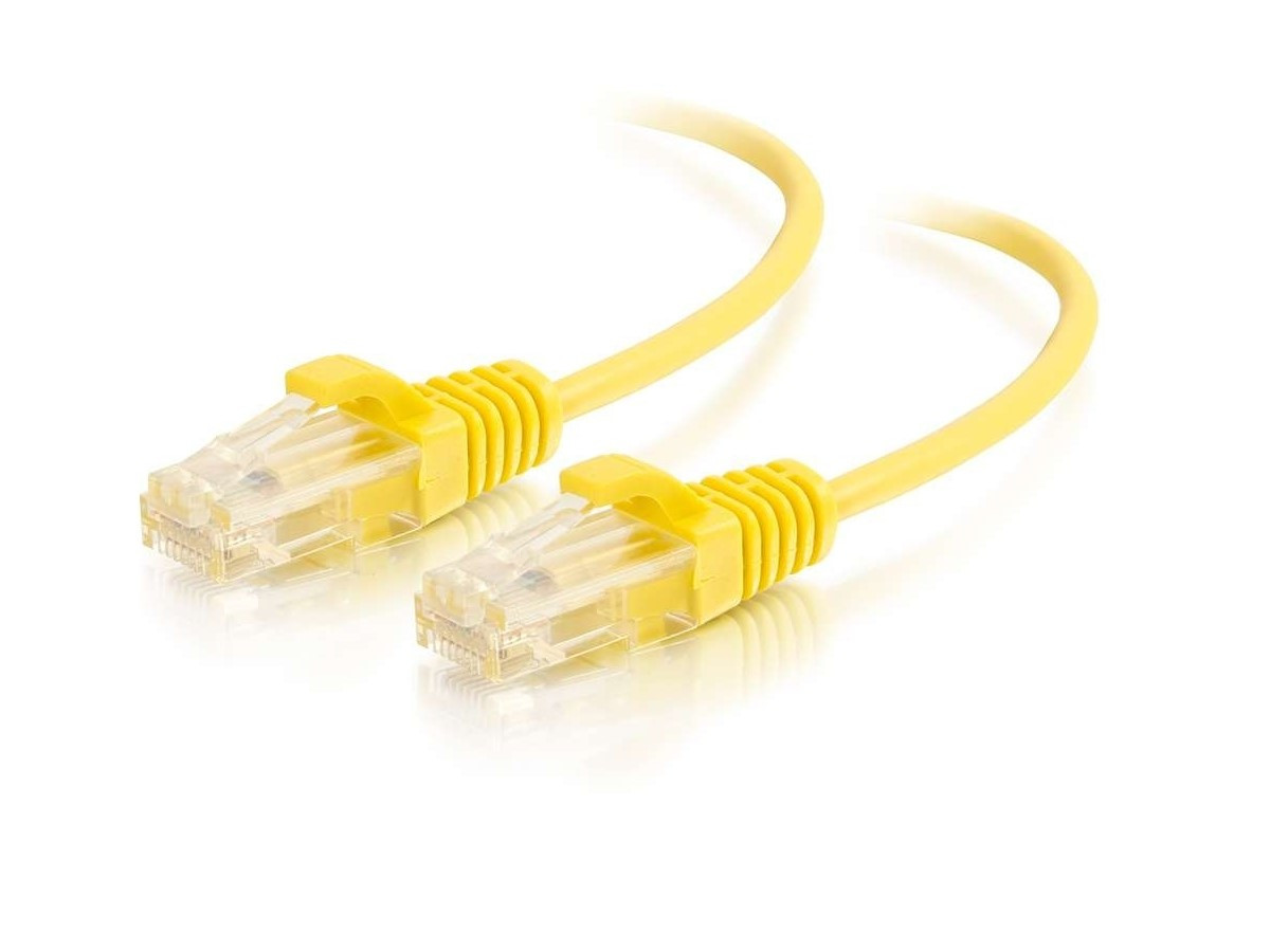C2G Network Cable - Unshielded Twisted Pair (UTP) - Male Left Gender - Male Right Gender - RJ-45 Right Connector - RJ-45 Left Connector - Length: 6 Length - Yellow - C2G02244
