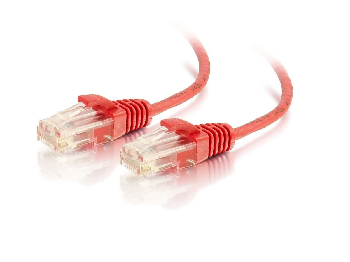C2G Network Cable - Unshielded Twisted Pair (UTP) - Male Left Gender - Male Right Gender - RJ-45 Right Connector - RJ-45 Left Connector - Length: 15 Length - Red - C2G02233