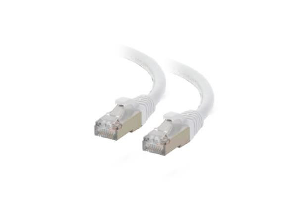 C2G Patch Cable - Shielded Twisted Pair (STP) - Male Left Gender - Male Right Gender - RJ-45 Right Connector - RJ-45 Left Connector - Length: 25 Length - White - C2G07389