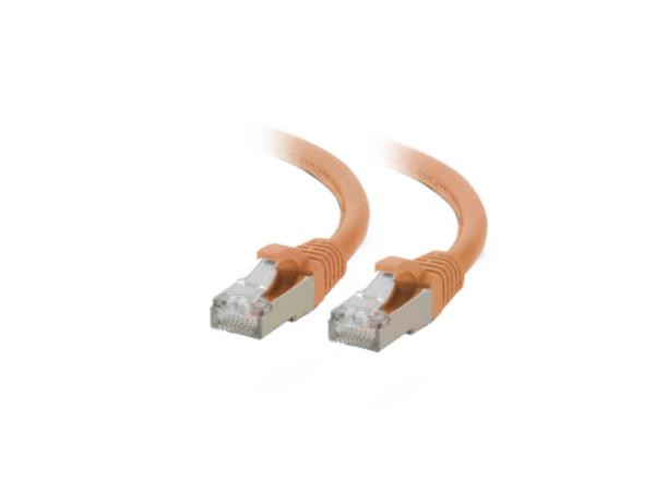 C2G Patch Cable - Shielded Twisted Pair (STP) - Male Left Gender - Male Right Gender - RJ-45 Right Connector - RJ-45 Left Connector - Length: 7 Length - Orange - C2G07393