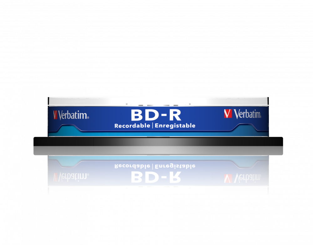 Verbatim Blu-Ray Disc, BD-R SL 25GB 6x 10 Pack Spindle - 43742