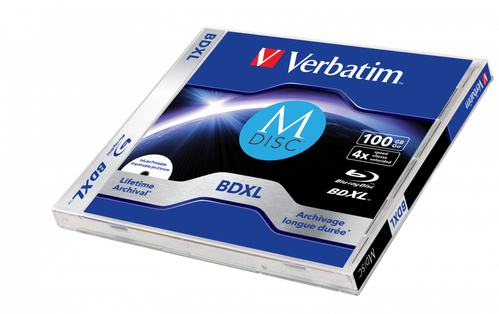 Verbatim MDISC Lifetime Archival BDXL 100GB - Single Disc - 43833