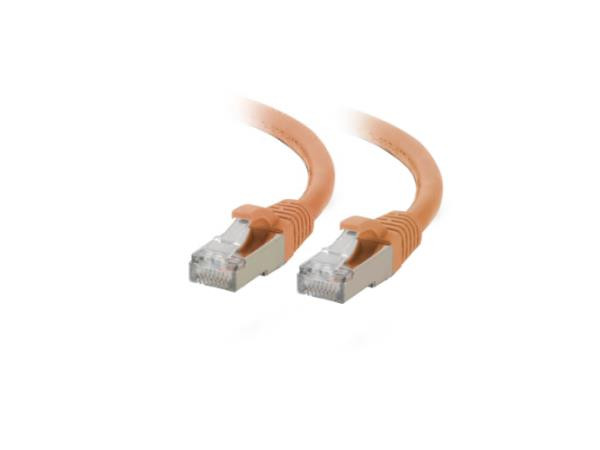 C2G Patch Cable - Shielded Twisted Pair (STP) - Male Left Gender - Male Right Gender - RJ-45 Right Connector - RJ-45 Left Connector - Length: 25 Length - Orange - C2G07396
