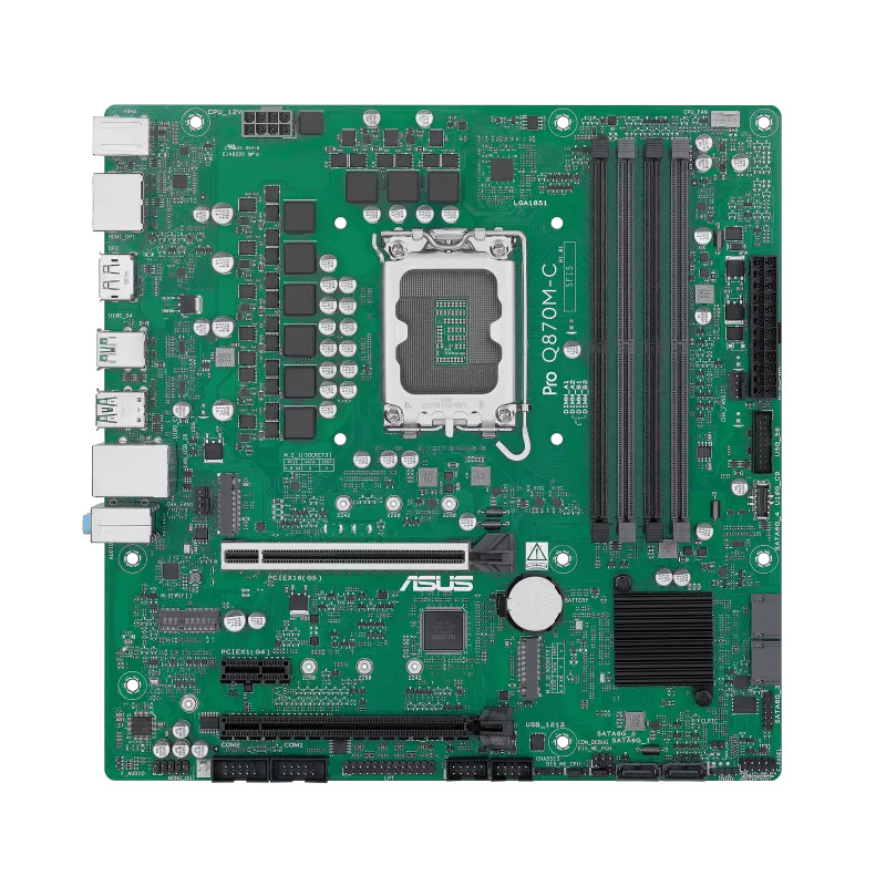 Asus Micro-ATX Q870 Business Motherboard with Intel Vpro - PRO Q870M-C-CSM