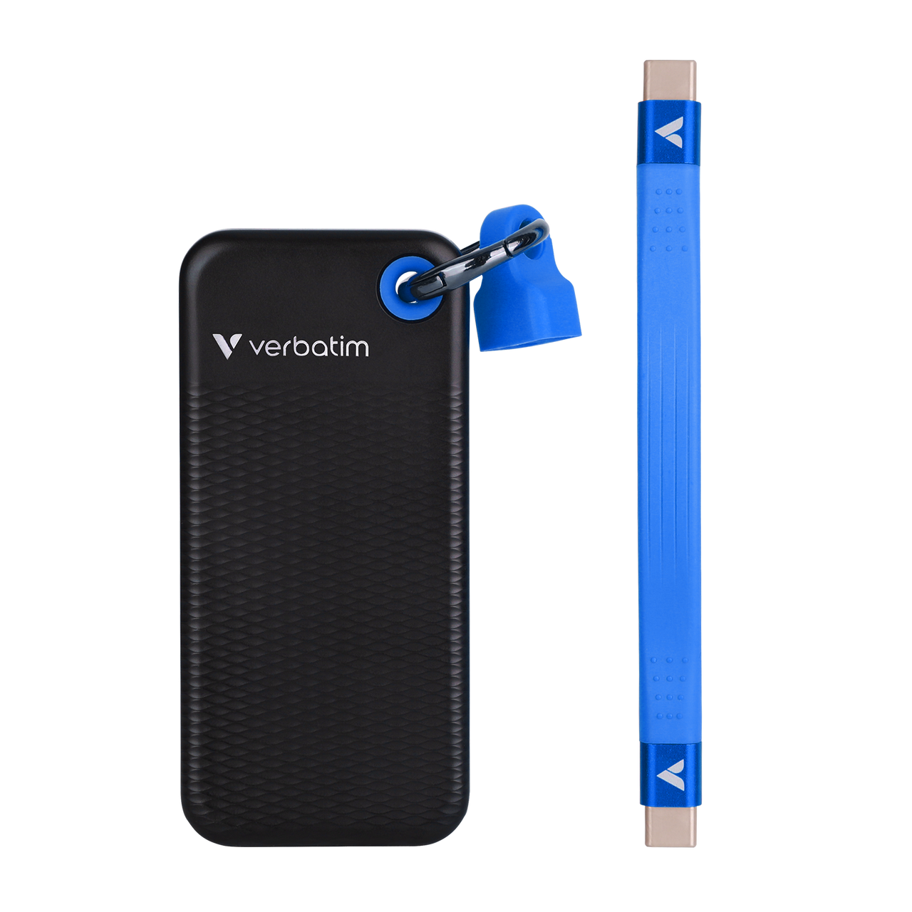 Verbatim Pocket SSD Keyring with Cable Attachment - 1TB Black/Blue - 32191