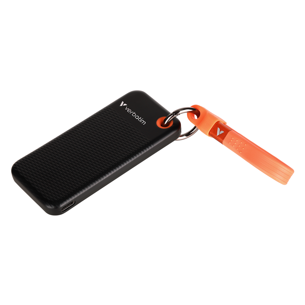 Verbatim Pocket SSD Keyring with Cable Attachment - 1TB Black/Orange - 32193