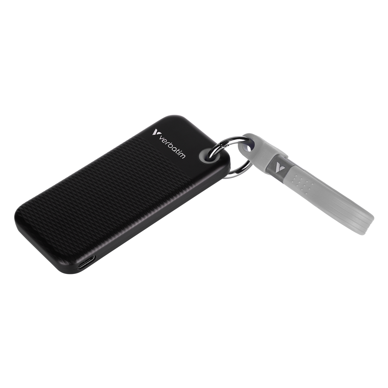 Verbatim Pocket SSD Keyring with Cable Attachment - 2TB Black/Grey - 32194