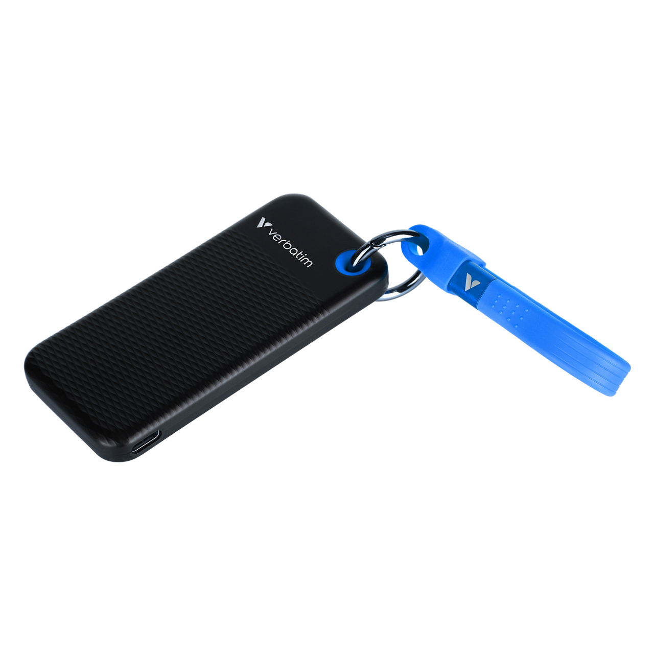 Verbatim Pocket SSD Keyring with Cable Attachment - 2TB Black/Blue - 32195