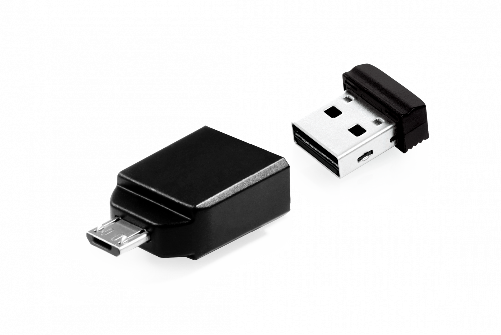 Verbatim 32GB NANO USB Drive with Micro USB (OTG) Adapter - 49822